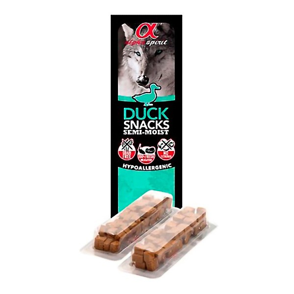 Alpha Spirit as snack para perro pato 16x35g