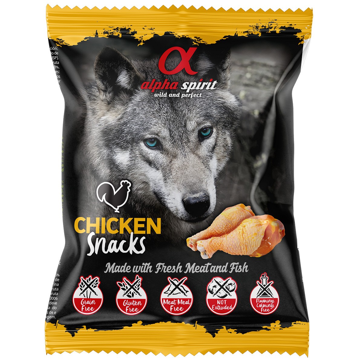 Alpha Spirit snack tacos perro pollo 50 gr (24 uds)