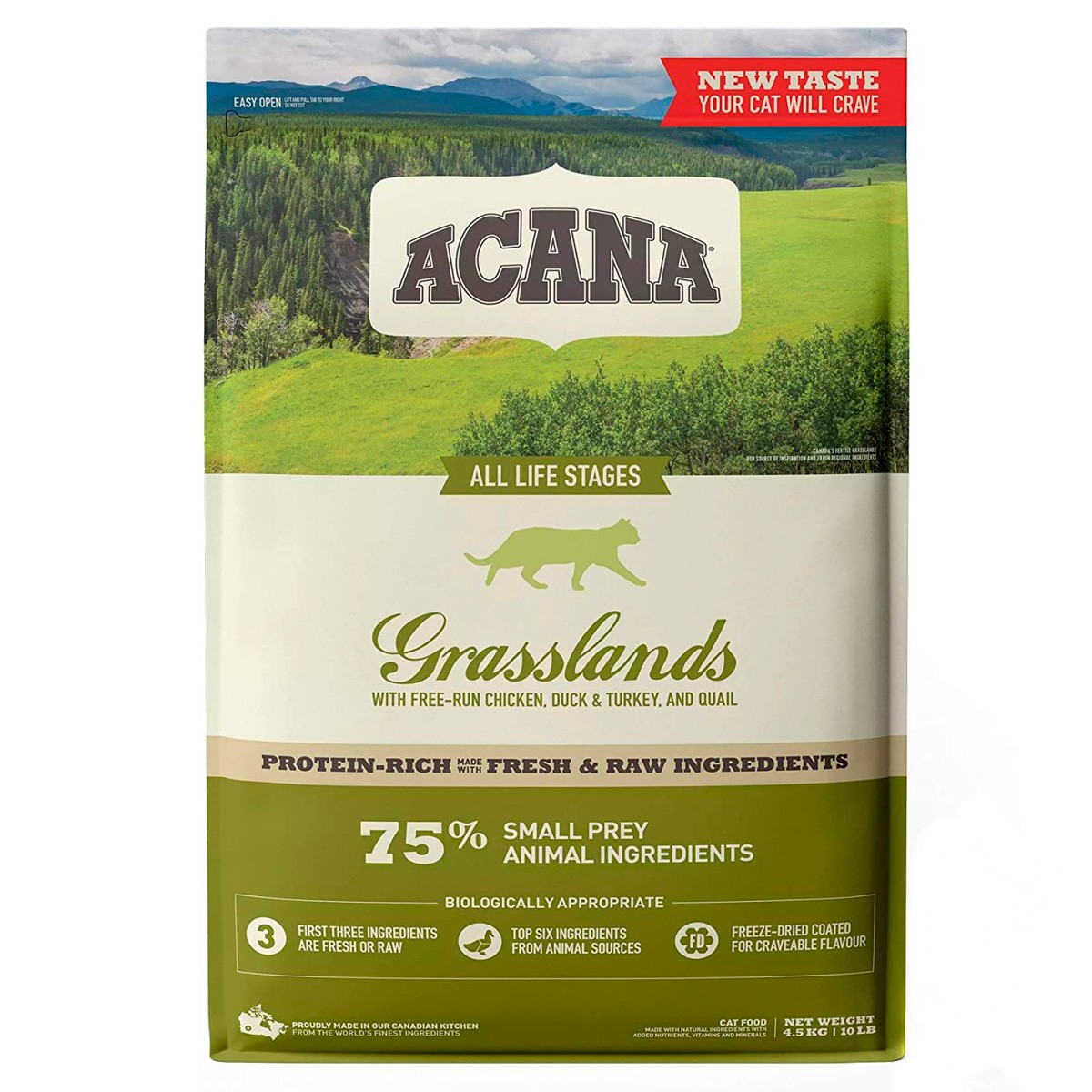 Acana Grasslands Pienso Natural para Gatos 4.5kg