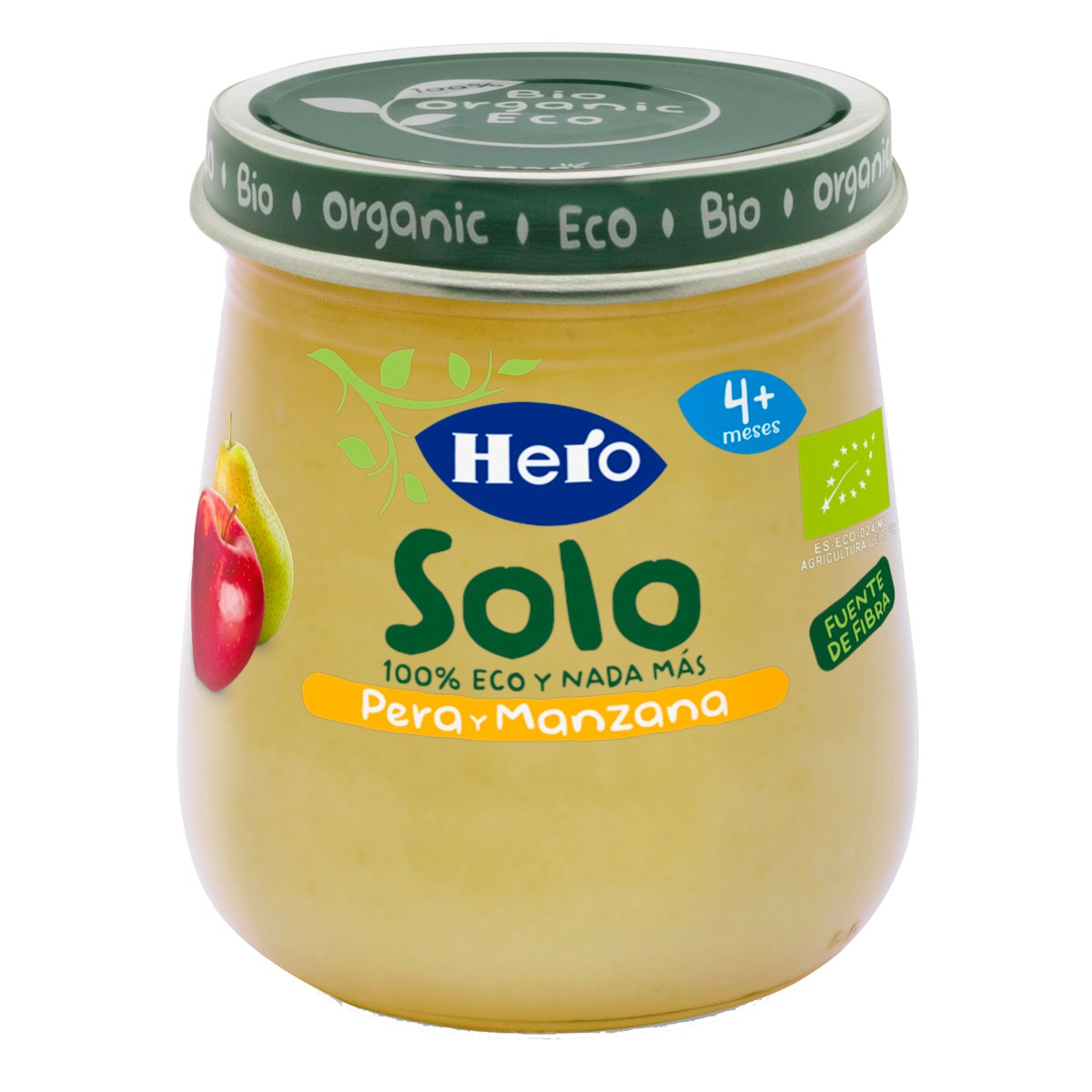 Hero Baby Solo ecológico pera manzana 120g