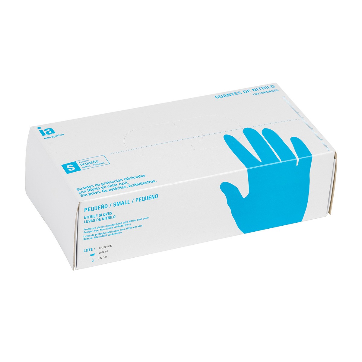 Interapothek guantes de nitrilo talla s 100uds