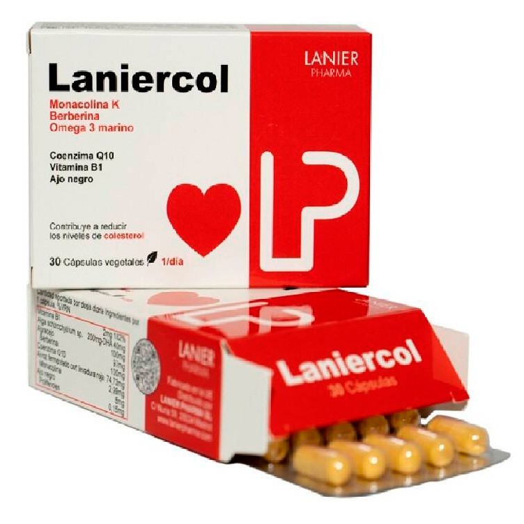 Lanier Pharma Laniercol para mantener los niveles de colesterol en 30 cápsulas